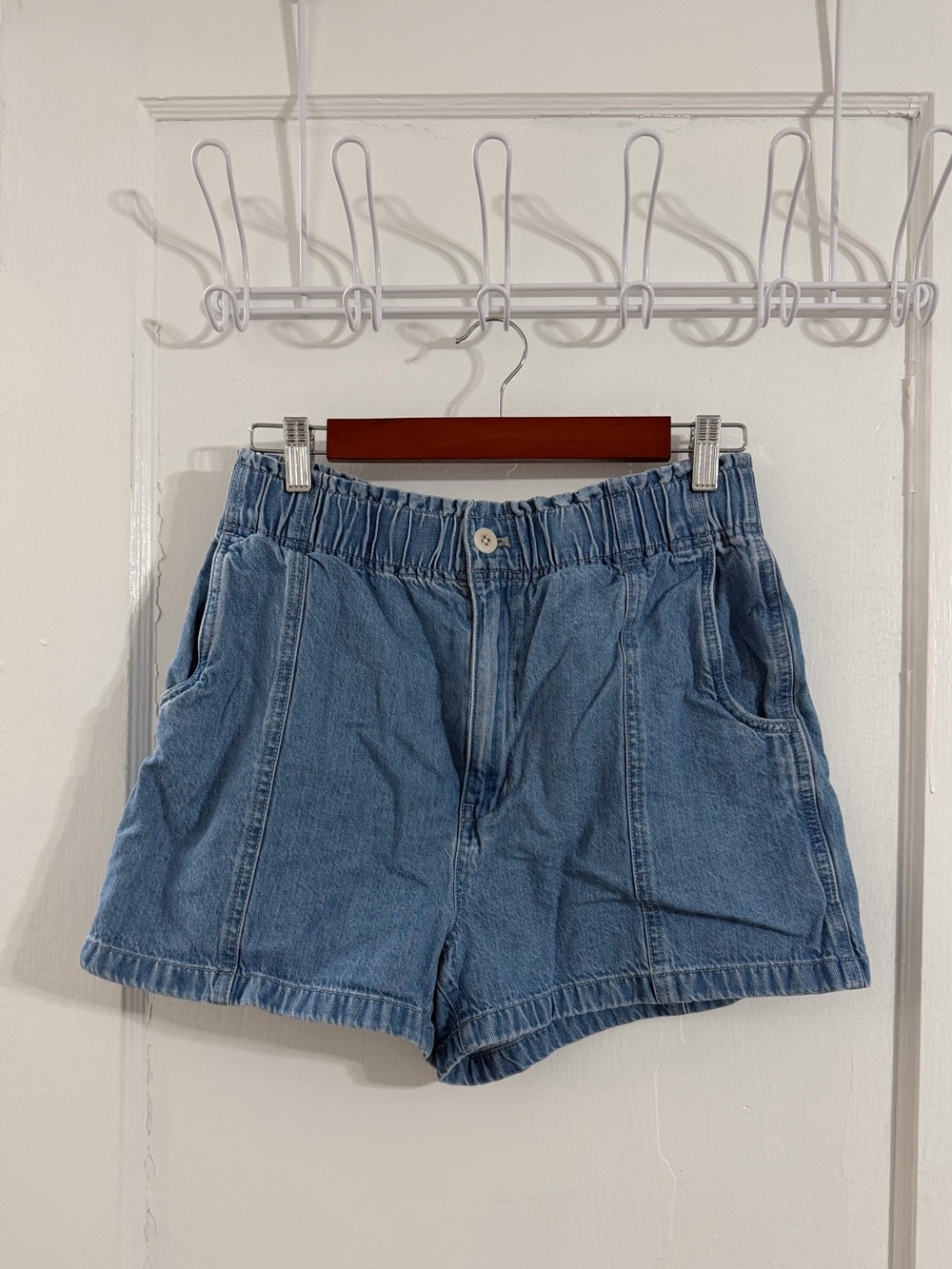 Madewell High-Waist Elastic Denim Shorts